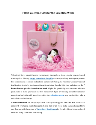 7 Best Valentine Gifts for the Valentine Week