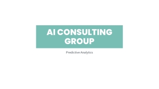 Predictive analytics service – AI Consulting Group