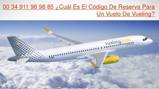 Numero de reserva de vueling airlines