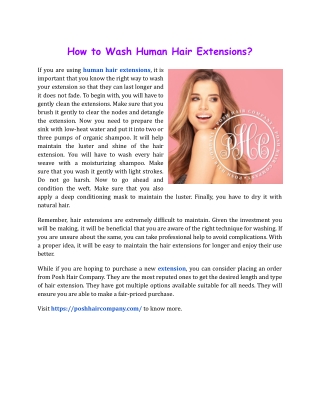 How to Wash Human Hair Extensions