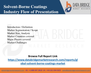 Solvent-Borne Coatings  Industry