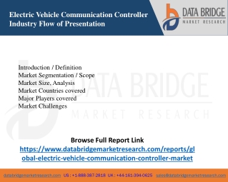 Electric Vehicle Communication Controller  Industry