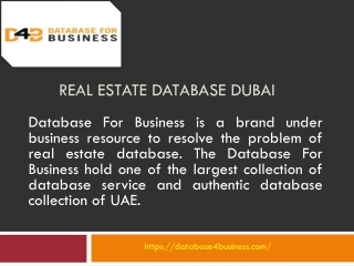 Real Estate Database Dubai