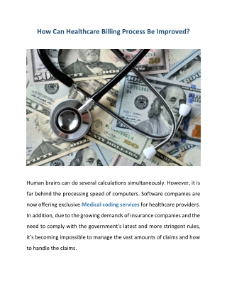 How Can Healthcare Billing Process Be Improved?