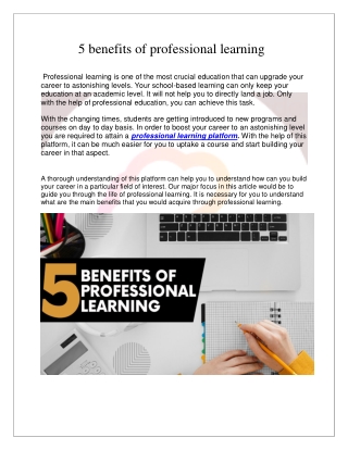 5 benefits of professional learning