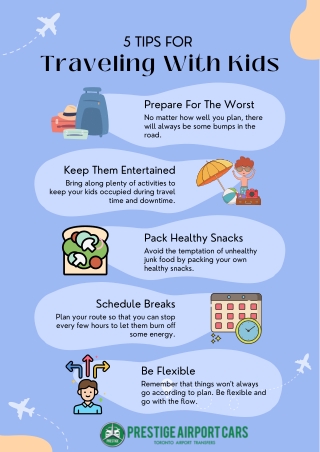 Tips for Traveling with Kids Poster | Airport limousine Toronto