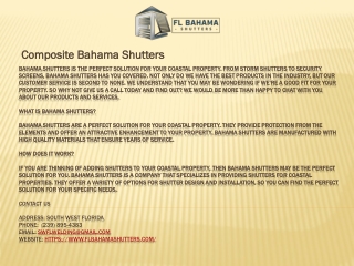 Composite Bahama Shutters