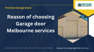 Reason of choosing Garage door Melbourne services