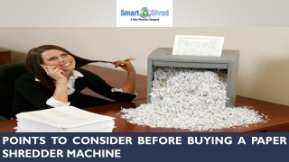 Points to Consider Before Buying A Paper Shredder Machine