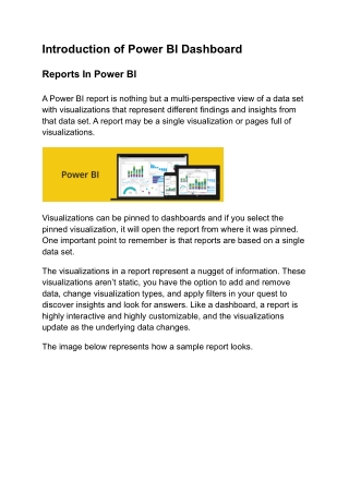 Power BI Dashboard