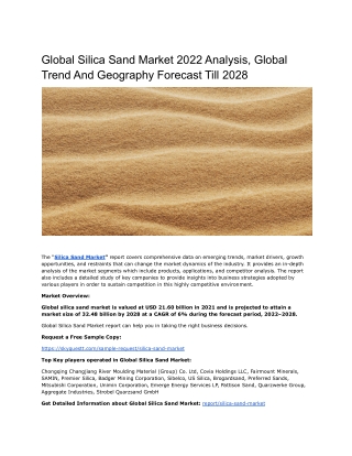 Global Silica Sand Market
