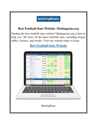 Best Football Stats Website Bettingstats.org