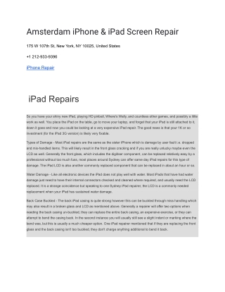 Amsterdam iPhone & iPad Screen Repair
