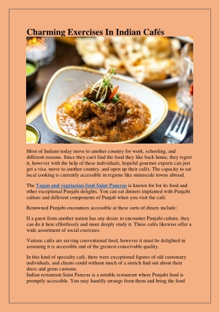 Looking for the best Authentic Indian restaurant in Saint Pancras