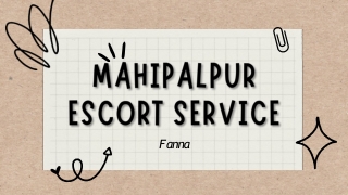 Mahipalpur Escort ServicE