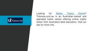 Maths Tuition Online  Tutorssa.com.au