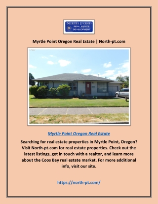 Myrtle Point Oregon Real Estate | North-pt.com