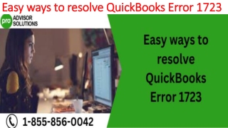 A quick and easy guide to fix QuickBooks Error 1723