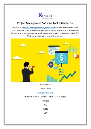 Project Management Software Tool  Xebrio.com