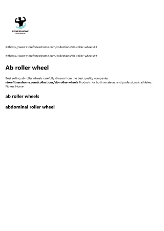 ab roller wheels
