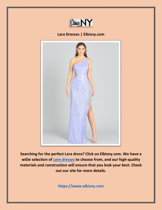 Lara Dresses | Elbisny.com