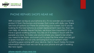 Phone Repairs Shops Near Me in Australia | Mobilerepairfactory.com.au