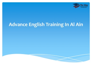 Advance English Training In Al Ain