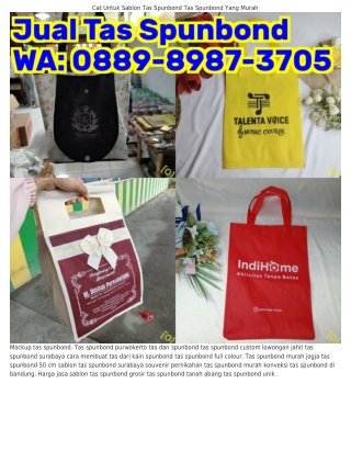 O889•898ᜪ•ЗᜪO5 (WA) Tas Spunbond Unik Cara Menjahit Tas Spunbond