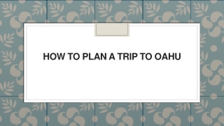 How to Plan a Trip to Oahu