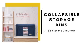 Collapsible storage bins