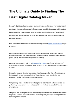 The Ultimate Guide to Finding The Best Digital Catalog Maker