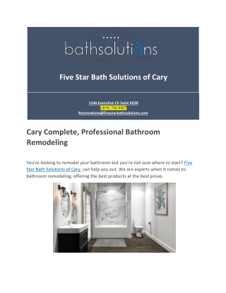 Five Star Bath Solutions of Cary