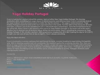 Yoga Holiday Portugal