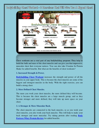 Bodybuilding Chest Workou