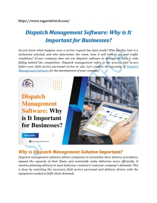 Dispatch Management Software: Why is It Important for Businesses?