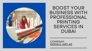 Boost Your Business with Professional Printing Services in Dubai