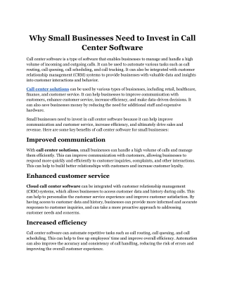 Why Small Businesses Need to Invest in Call Center Software.docx