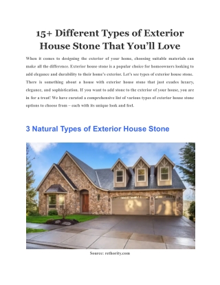 15  Different Types of Exterior House Stone That You’ll Love