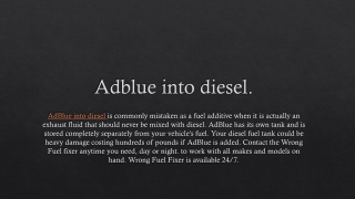 Adblue into diesel