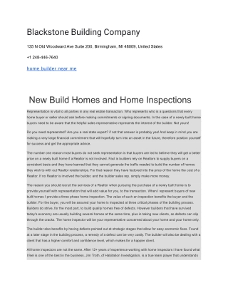 Blackstone Building Company