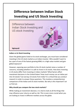 Difference between Indian Stock Investing and US Stock Investing