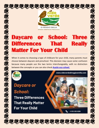 Daycare or School: Three Differences That Really Matter For Your Child