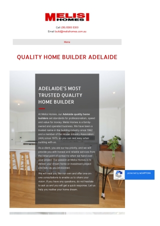 Quality Home Builder Adelaide