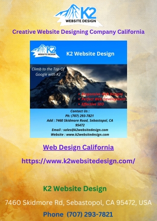 Creative Website Designing Company California