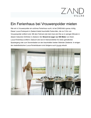Ein Ferienhaus bei Vrouwenpolder mieten
