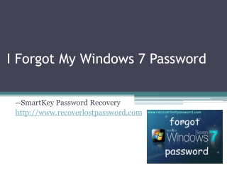 I Forgot My Windows 7 Password