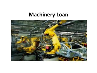 Machinery Loan