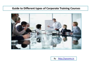 Types of Corporate Training Courses