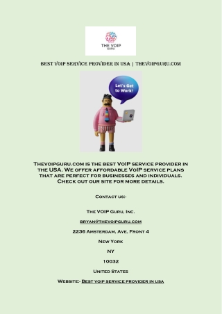 Best Voip Service Provider In Usa | Thevoipguru.com
