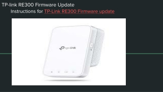 TP-link RE300 Firmware Update